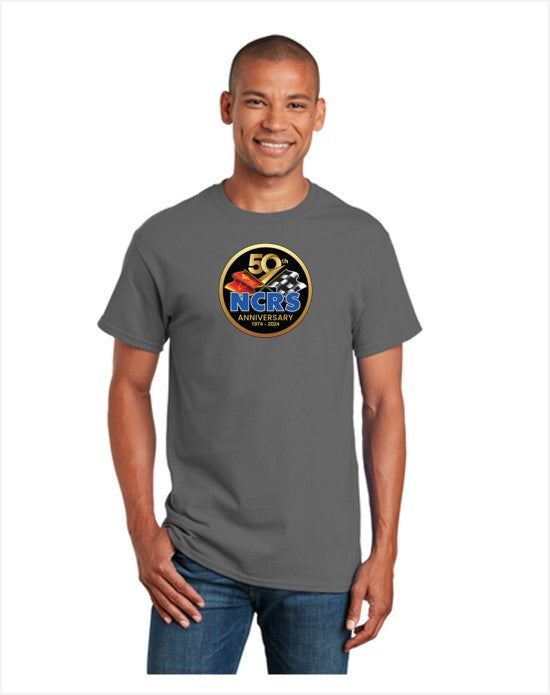 NCRS 50th Anniversary Cotton T-shirt (full logo printed on front ...